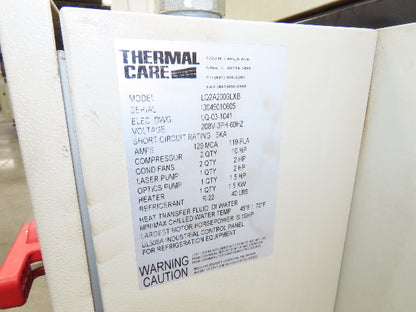 Thermal Care LQ2A2003LXB Accuchiller LQ Air-Cooled Chiller 10Hp 208V 3Ph Laser
