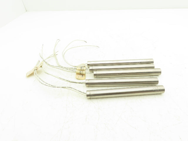 PPE P6070-20500 Heater Rod 500W 240V 7" L x 3/4" Stainless Steel Dia Lot of 5