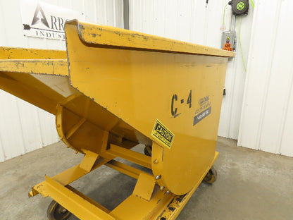 Wright 10077 1 YD Self Dumping Hopper 6000lbs Trash Recycling 10g Bin Casters