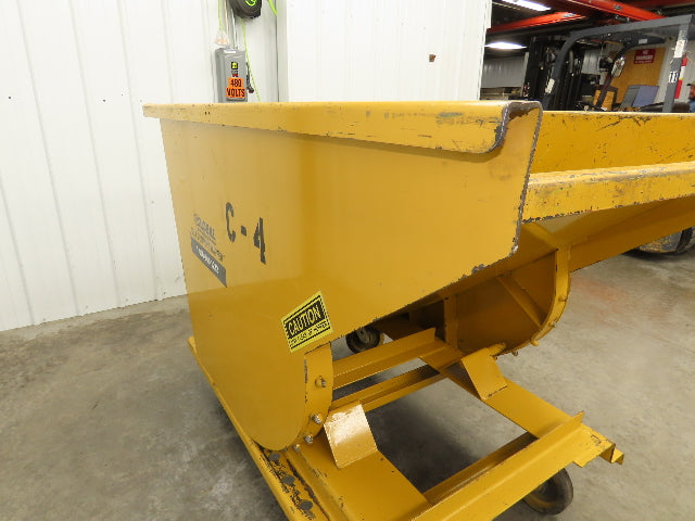 Wright 10077 1 YD Self Dumping Hopper 6000lbs Trash Recycling 10g Bin Casters