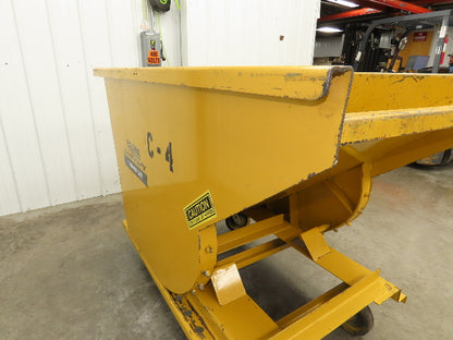 Wright 10077 1 YD Self Dumping Hopper 6000lbs Trash Recycling 10g Bin Casters