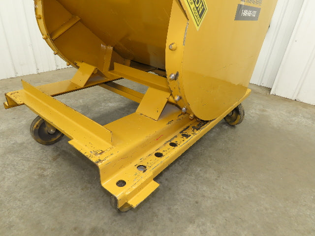 Wright 10077 1 YD Self Dumping Hopper 6000lbs Trash Recycling 10g Bin Casters