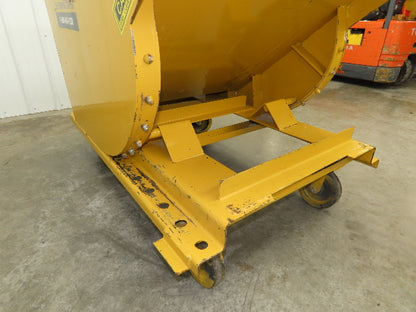 Wright 10077 1 YD Self Dumping Hopper 6000lbs Trash Recycling 10g Bin Casters