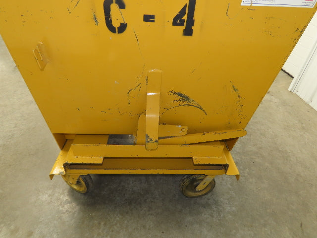 Wright 10077 1 YD Self Dumping Hopper 6000lbs Trash Recycling 10g Bin Casters
