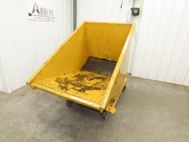 Wright 10077 1 YD Self Dumping Hopper 6000lbs Trash Recycling 10g Bin Casters