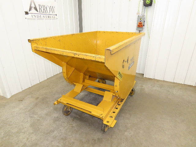 Wright 10077 1 YD Self Dumping Hopper 6000lbs Trash Recycling 10g Bin Casters