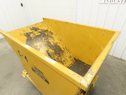 Wright 10077 1 YD Self Dumping Hopper 6000lbs Trash Recycling 10g Bin Casters