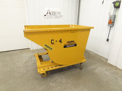 Wright 10077 1 YD Self Dumping Hopper 6000lbs Trash Recycling 10g Bin Casters
