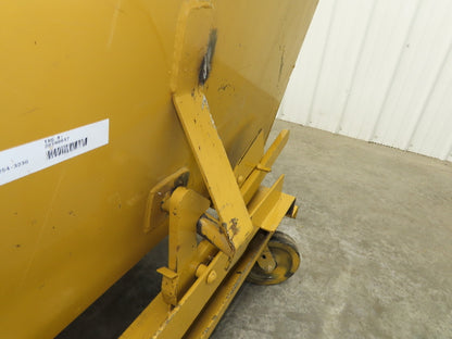 Global 10077 1 YD Self Dumping Hopper 6000lbs Trash Recycling 10g Bin Casters