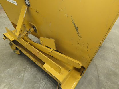 Global 10077 1 YD Self Dumping Hopper 6000lbs Trash Recycling 10g Bin Casters