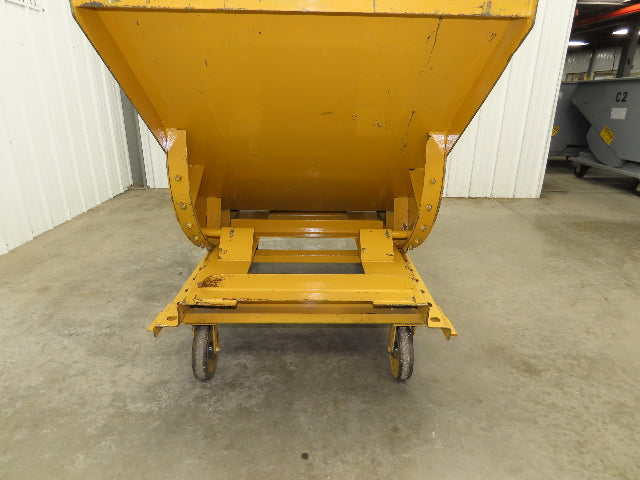 Global 10077 1 YD Self Dumping Hopper 6000lbs Trash Recycling 10g Bin Casters