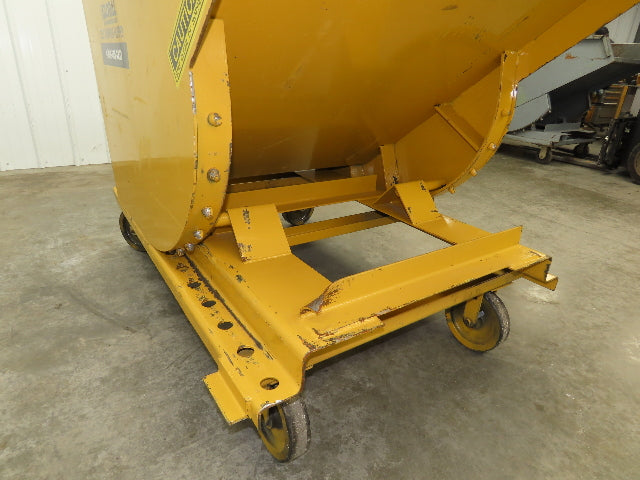 Global 10077 1 YD Self Dumping Hopper 6000lbs Trash Recycling 10g Bin Casters