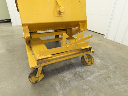 Global 10077 1 YD Self Dumping Hopper 6000lbs Trash Recycling 10g Bin Casters