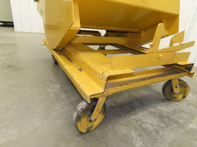 Global 10077 1 YD Self Dumping Hopper 6000lbs Trash Recycling 10g Bin Casters