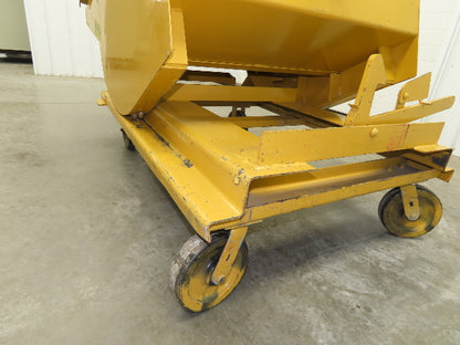 Global 10077 1 YD Self Dumping Hopper 6000lbs Trash Recycling 10g Bin Casters