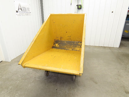 Global 10077 1 YD Self Dumping Hopper 6000lbs Trash Recycling 10g Bin Casters