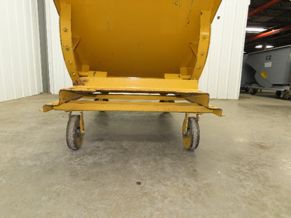 Global 10077 1 YD Self Dumping Hopper 6000lbs Trash Recycling 10g Bin Casters