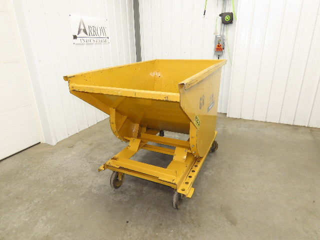 Global 10077 1 YD Self Dumping Hopper 6000lbs Trash Recycling 10g Bin Casters