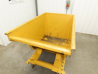 Global 10077 1 YD Self Dumping Hopper 6000lbs Trash Recycling 10g Bin Casters