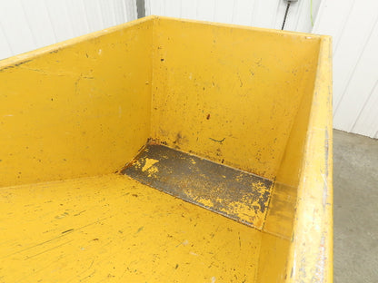 Global 10077 1 YD Self Dumping Hopper 6000lbs Trash Recycling 10g Bin Casters