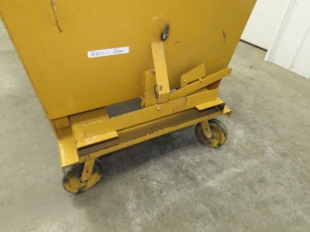 Global 10077 1 YD Self Dumping Hopper 6000lbs Trash Recycling 10g Bin Casters