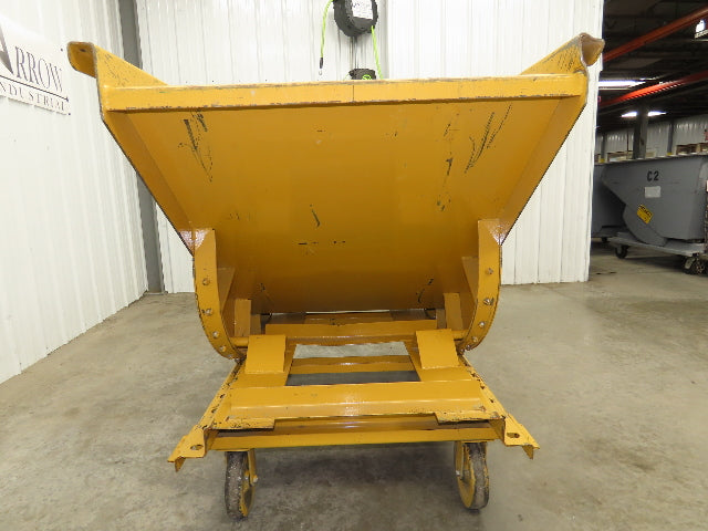 Global 10077 1 YD Self Dumping Hopper 6000lbs Trash Recycling 10g Bin Casters