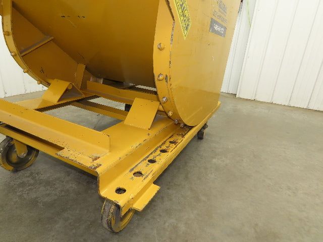 Global 10077 1 YD Self Dumping Hopper 6000lbs Trash Recycling 10g Bin Casters