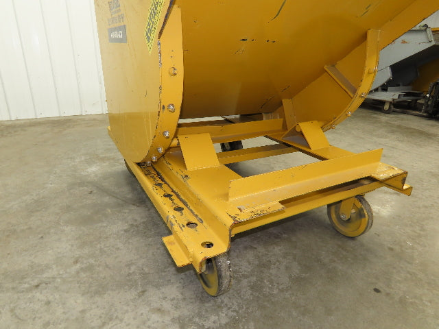 Global 10077 1 YD Self Dumping Hopper 6000lbs Trash Recycling 10g Bin Casters