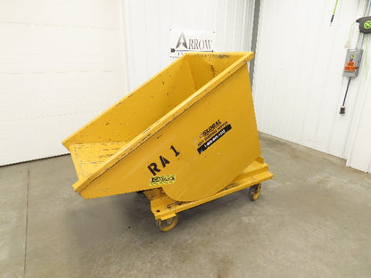 Global 10077 1 YD Self Dumping Hopper 6000lbs Trash Recycling 10g Bin Casters