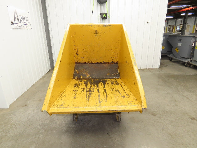 Global 10077 1 YD Self Dumping Hopper 6000lbs Trash Recycling 10g Bin Casters