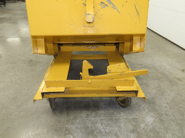 Global 10077 1 YD Self Dumping Hopper 6000lbs Trash Recycling 10g Bin Casters