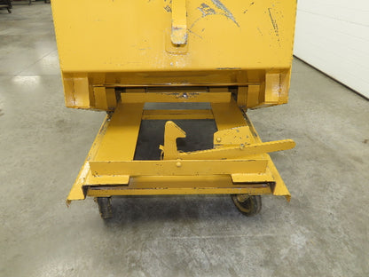 Global 10077 1 YD Self Dumping Hopper 6000lbs Trash Recycling 10g Bin Casters