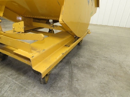 Global 10077 1 YD Self Dumping Hopper 6000lbs Trash Recycling 10g Bin Casters
