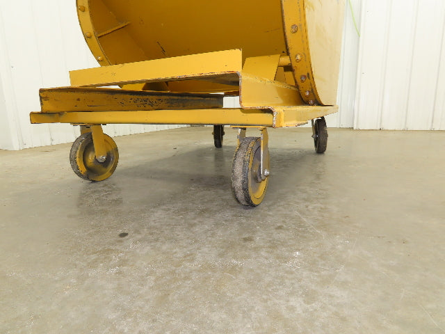 Global 10077 1 YD Self Dumping Hopper 6000lbs Trash Recycling 10g Bin Casters