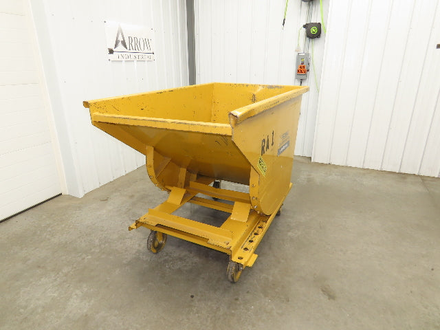 Global 10077 1 YD Self Dumping Hopper 6000lbs Trash Recycling 10g Bin Casters