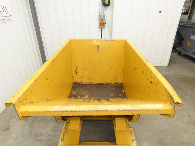 Global 10077 1 YD Self Dumping Hopper 6000lbs Trash Recycling 10g Bin Casters