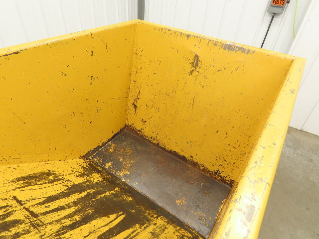 Global 10077 1 YD Self Dumping Hopper 6000lbs Trash Recycling 10g Bin Casters