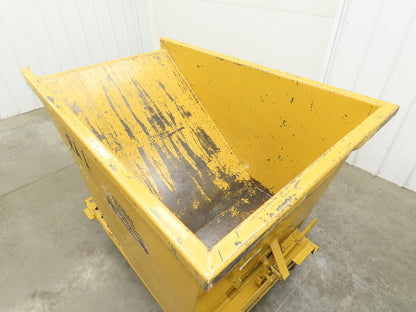 Global 10077 1 YD Self Dumping Hopper 6000lbs Trash Recycling 10g Bin Casters
