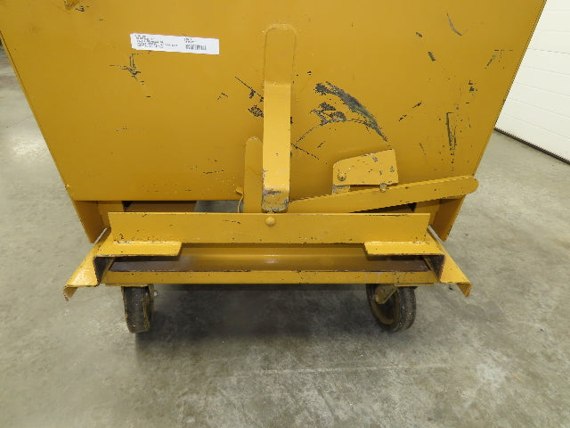 Global 10077 1 YD Self Dumping Hopper 6000lbs Trash Recycling 10g Bin Casters