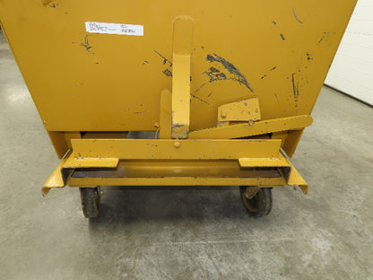 Global 10077 1 YD Self Dumping Hopper 6000lbs Trash Recycling 10g Bin Casters