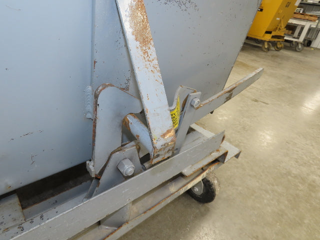 Meco 1 YD Self Dumping Hopper 6000lbs Trash Recycling 10g Bin Casters