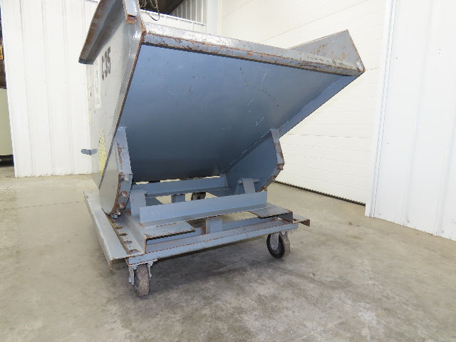 Meco 1 YD Self Dumping Hopper 6000lbs Trash Recycling 10g Bin Casters