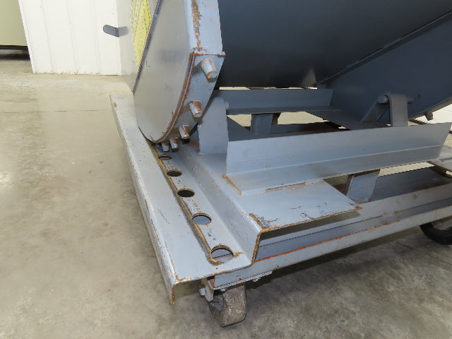 Meco 1 YD Self Dumping Hopper 6000lbs Trash Recycling 10g Bin Casters