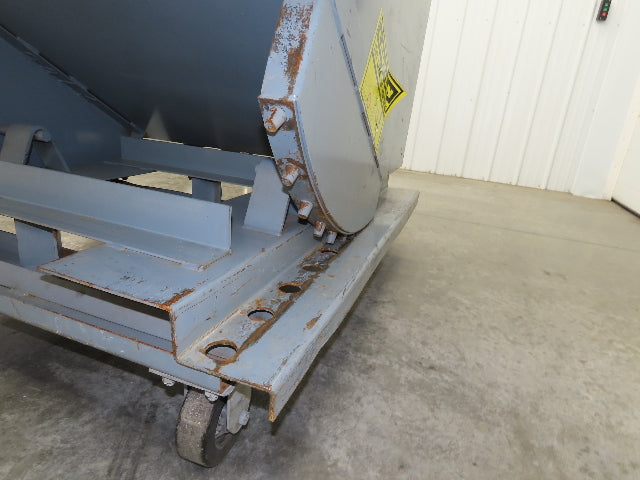 Meco 1 YD Self Dumping Hopper 6000lbs Trash Recycling 10g Bin Casters