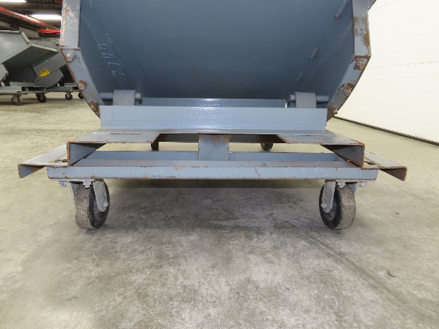 Meco 1 YD Self Dumping Hopper 6000lbs Trash Recycling 10g Bin Casters