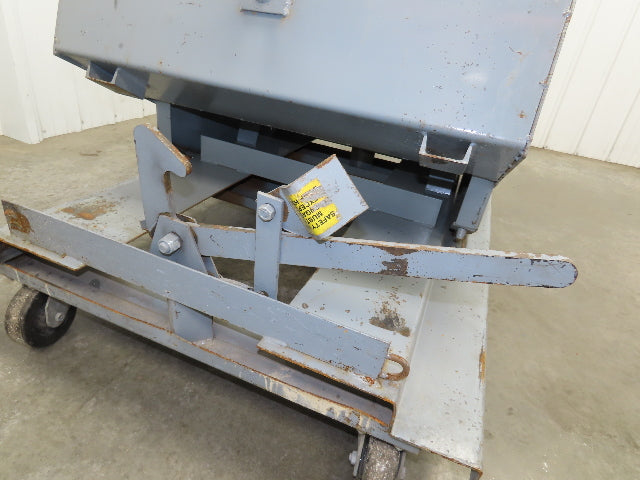 Meco 1 YD Self Dumping Hopper 6000lbs Trash Recycling 10g Bin Casters