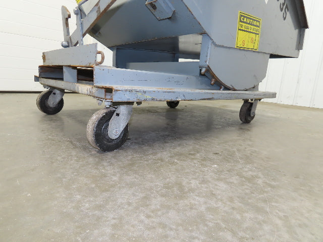 Meco 1 YD Self Dumping Hopper 6000lbs Trash Recycling 10g Bin Casters