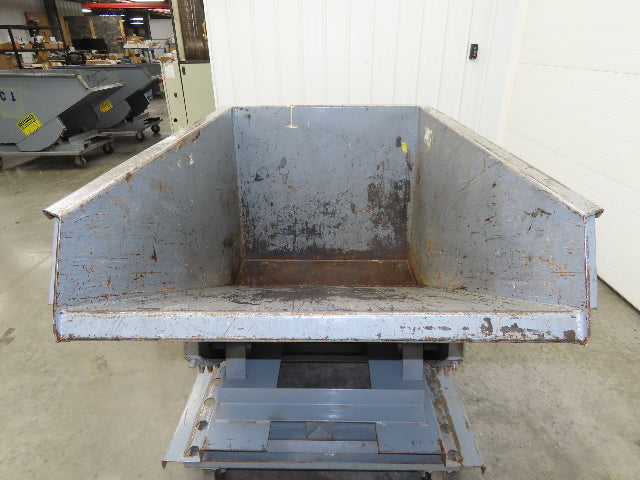 Meco 1 YD Self Dumping Hopper 6000lbs Trash Recycling 10g Bin Casters