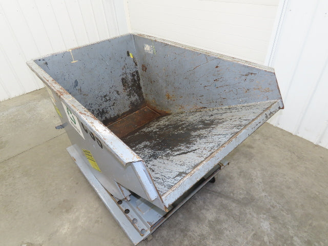 Meco 1 YD Self Dumping Hopper 6000lbs Trash Recycling 10g Bin Casters