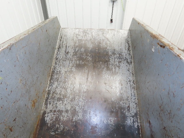 Meco 1 YD Self Dumping Hopper 6000lbs Trash Recycling 10g Bin Casters